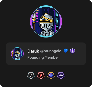 Profile with badges and frames